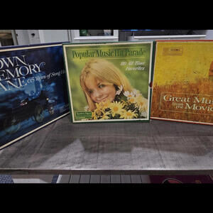 Readers Digest Vinyl Box Set Lot Popular Music, Movies, Memory Lane 23 records